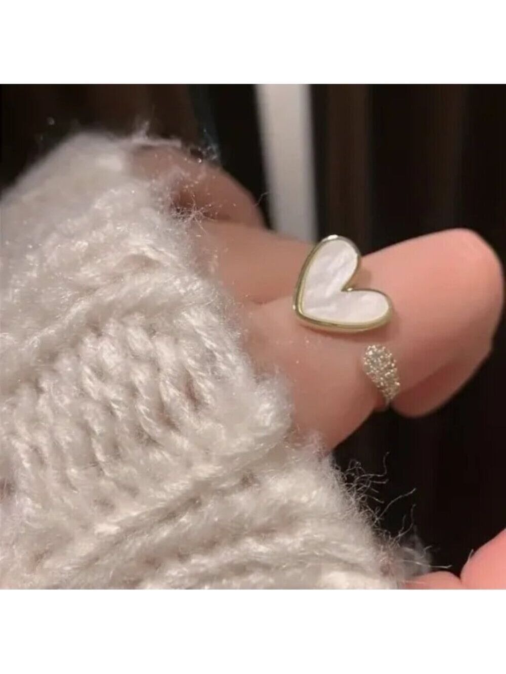 Heart Open Finger Ring - Picture 1 of 4